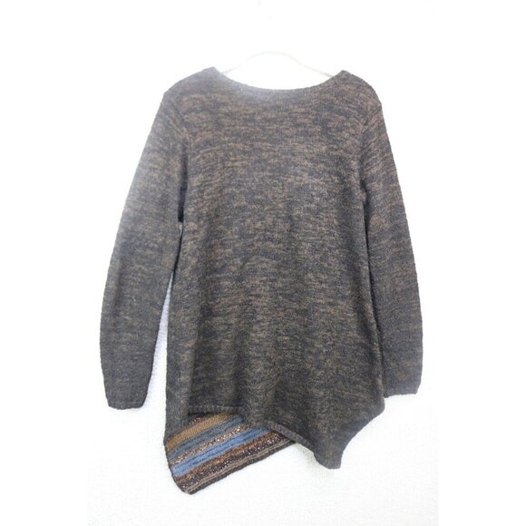 Soft Surroundings Long Asymmetrical Sweater-Size Small-Wool Blend-BOHO - Picture 8 of 10